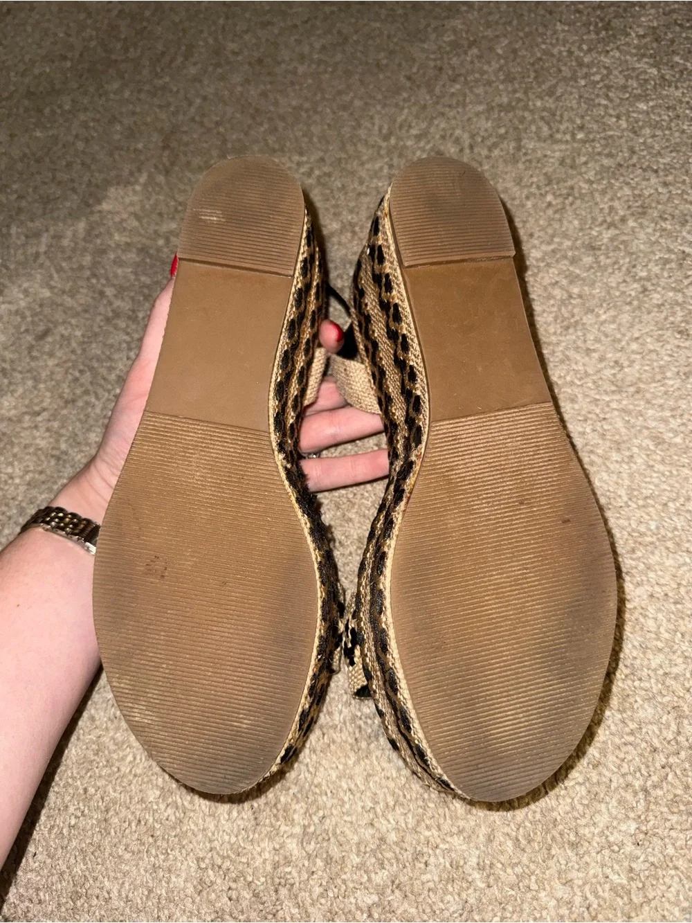 Steve Madden Tan and Black Woven Espadrille Wedge Sandals with Ankle Straps